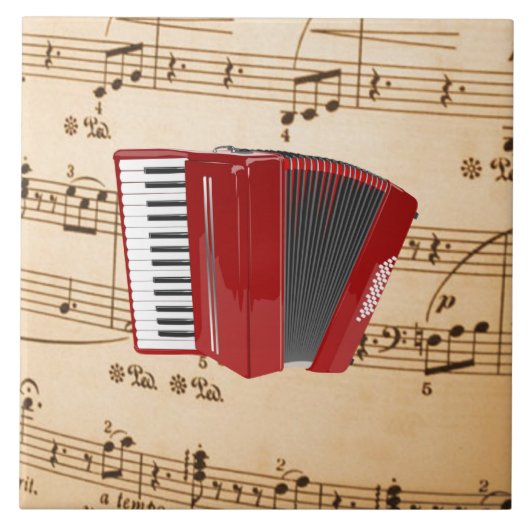Accordion Music, populäres Design, Fliese (Vorderseite)