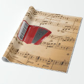 Accordion Music, populäres Design, Geschenkpapier (Ungerollt)