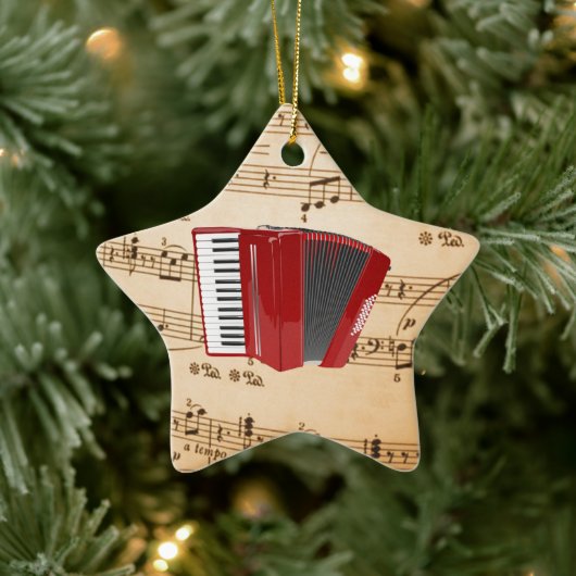 Accordion Music, populäres Design, Keramik Ornament (Baum)