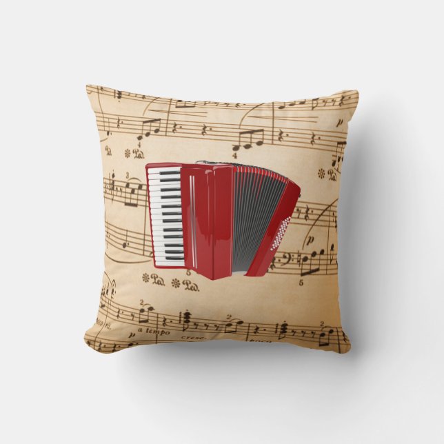 Accordion Music, populäres Design, Kissen (Vorderseite)