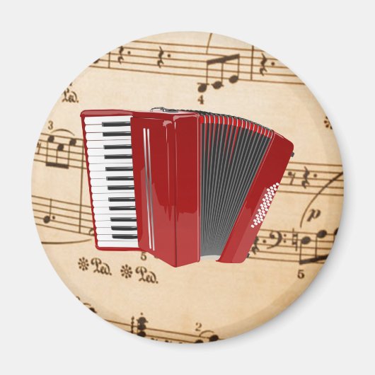 Accordion Music, populäres Design, Magnet (Vorne)