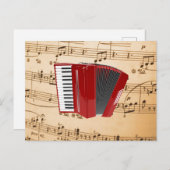 Accordion Music, populäres Design, Postkarte (Vorne/Hinten)