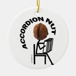 Accordion Nut! Keramik Ornament