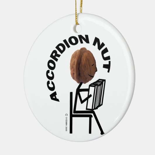 Accordion Nut! Keramik Ornament (Links)