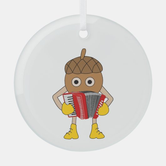Accordion Nut Ornament Aus Glas (Vorderseite)