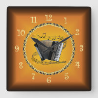 Accordion on Musical Scroll & Russet Orange ~