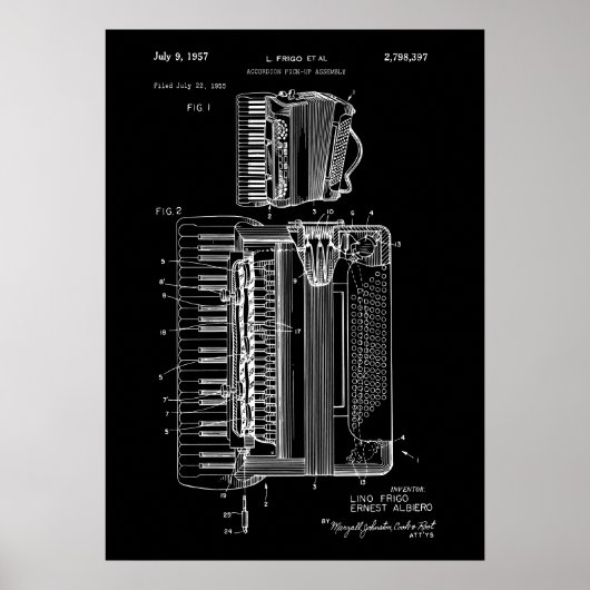 Accordion Patent Poster (Vorne)