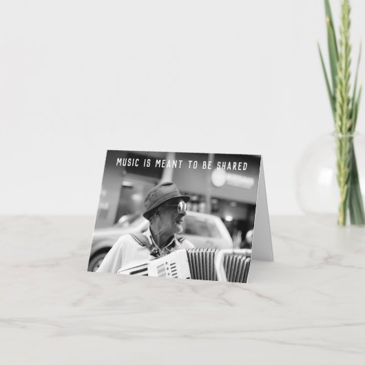 Accordion Player Accordionist Music Share Geburtst Karte (Vorderseite)