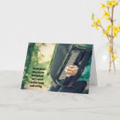 Accordion Player Editable Name Passen Sie Ihren Na Karte (Gelbe Blume)