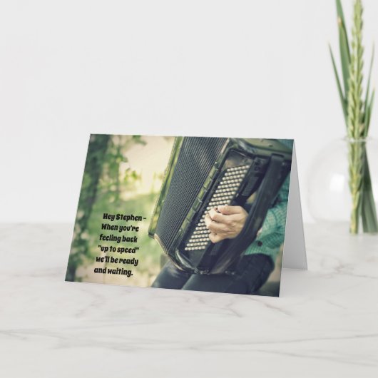 Accordion Player Editable Name Passen Sie Ihren Na Karte (Vorderseite)