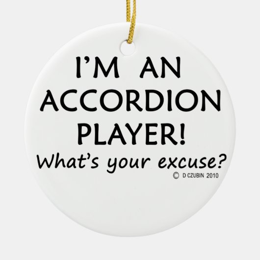 Accordion Player Entschuldigung Keramikornament (Vorne)