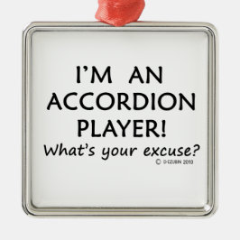 Accordion Player Entschuldigung Silbernes Ornament