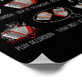 Accordion Player Gift Men Folk Music Accordion Poster (Ecke)