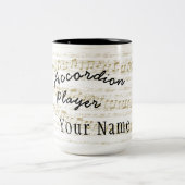 Accordion Player große Tasse mit Ihrem Namen (Mittel)