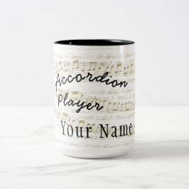Accordion Player große Tasse mit Ihrem Namen