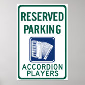 Accordion Player Parking Poster (Vorne)