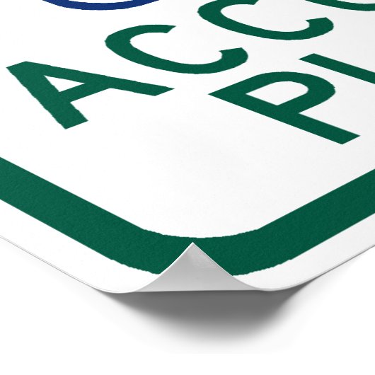 Accordion Player Parking Poster (Ecke)