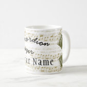 Accordion Player Tasse 11 oz mit Ihrem Namen (VorderseiteRechts)