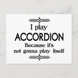 Accordion - Spielen Sie sich selbst Funny Deko Mus Postkarte