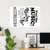 Accordion spürt die Musik Poster (Heimbüro)