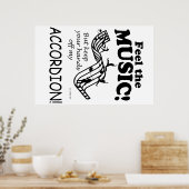 Accordion spürt die Musik Poster (Küche)