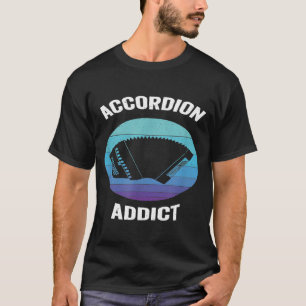 Accordion-Süchtiger Vintage Retro Air Accordion T-Shirt