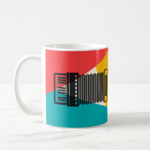 Accordion Tri Color - Türkis Coral Gold Music Kaffeetasse
