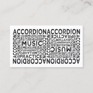Accordion Typografie Visitenkarte