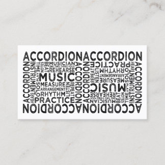 Accordion Typografie Visitenkarte