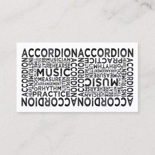 Accordion Typografie Visitenkarte (Vorderseite)