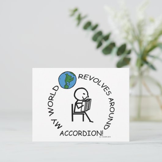 Accordion - Weltumdrehungen Postkarte (Stehend Vorderseite)