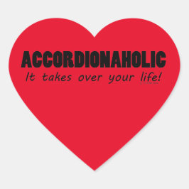 Accordionaholic Life Heart Sticker