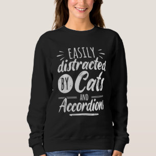 Accordionist Cat Owner Accordion Player Cat Accord Sweatshirt