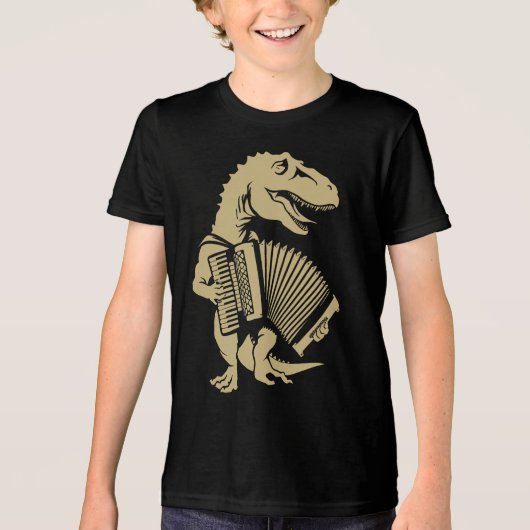 Accordionist Choir Instrument Dinosaur Air Agreeme Tri-Blend Shirt (Vorderseite)