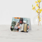 Accordionist Musiker Vermisst Karte (Gelbe Blume)