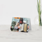 Accordionist Musiker Vermisst Karte (Vorderseite)