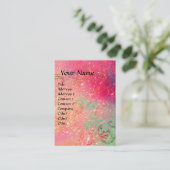 ACCORDIONIST rosa Visitenkarte (Stehend Vorderseite)