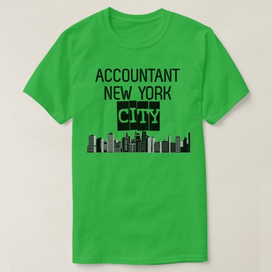ACCOUNANT NEW YORK BLACK AND WHITE RETRO T-Shirt (Design vorne)
