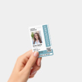 Account-ID mit Foto Office-Mitarbeiter blau Ausweis (Handheld)