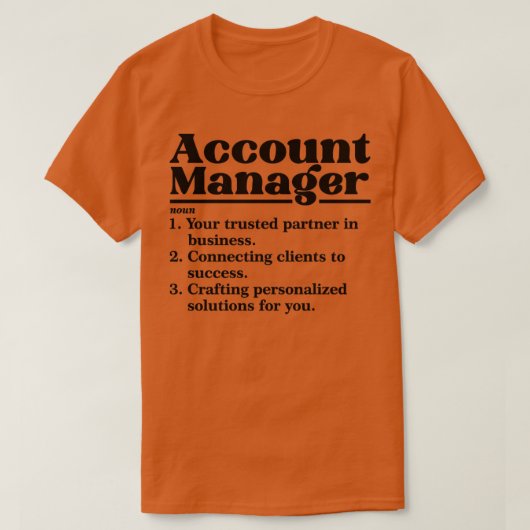 Account Manager3 T-Shirt (Design vorne)