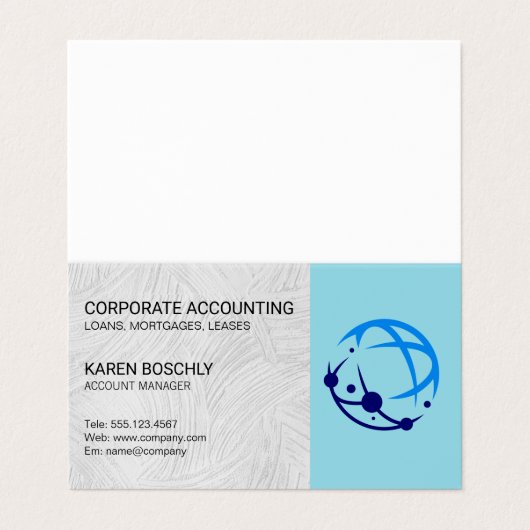Account Manager | Corporate Global Logo Visitenkarten (Außenseite Aufgefaltet)
