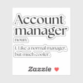 Account Manager Funny Work Definition Aufkleber (Blatt)