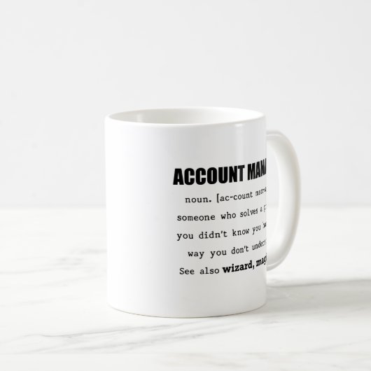 Account Manager-Tasse Kaffeetasse (VorderseiteRechts)
