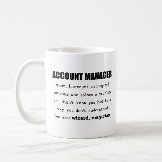Account Manager-Tasse Kaffeetasse (Links)