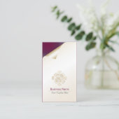 Account-Visitenkarte Gold Floral Geblüht Visitenkarte (Stehend Vorderseite)