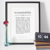 "Accountability Poster" - Motivierend Kunst an der Poster
