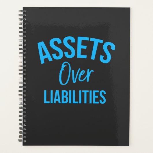 Accountant Asset Over Liabilities Planer (Vorderseite)