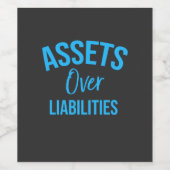 Accountant Asset Over Liabilities Weinetikett (Einzelnes Label)