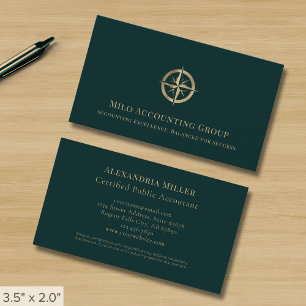 Accountant Beruflich Luxury Logo Visitenkarte
