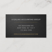 Accountant Black Professional  Visitenkarte (Rückseite)